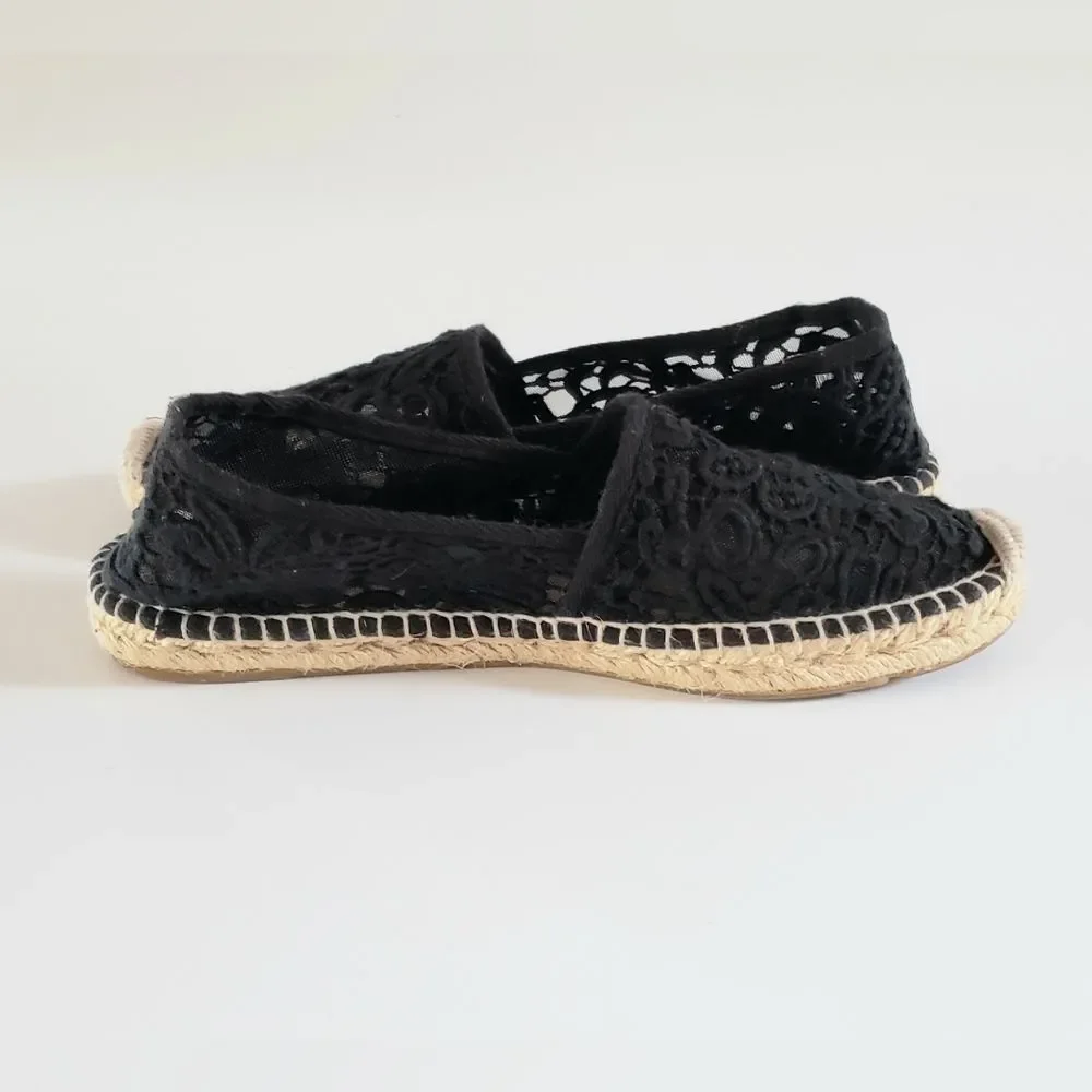Tory Burch Abbe Lace Espadrille Slip On Women's Shoe Size 8